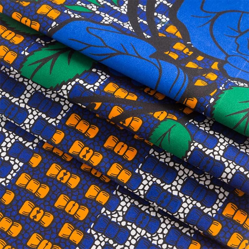 100% polyester chemical fiber imitation batik fabric clothing fabric super wax african style microfiber